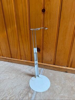 6" to 9" Adjustable White Metal Doll or Action Figure Display Stand